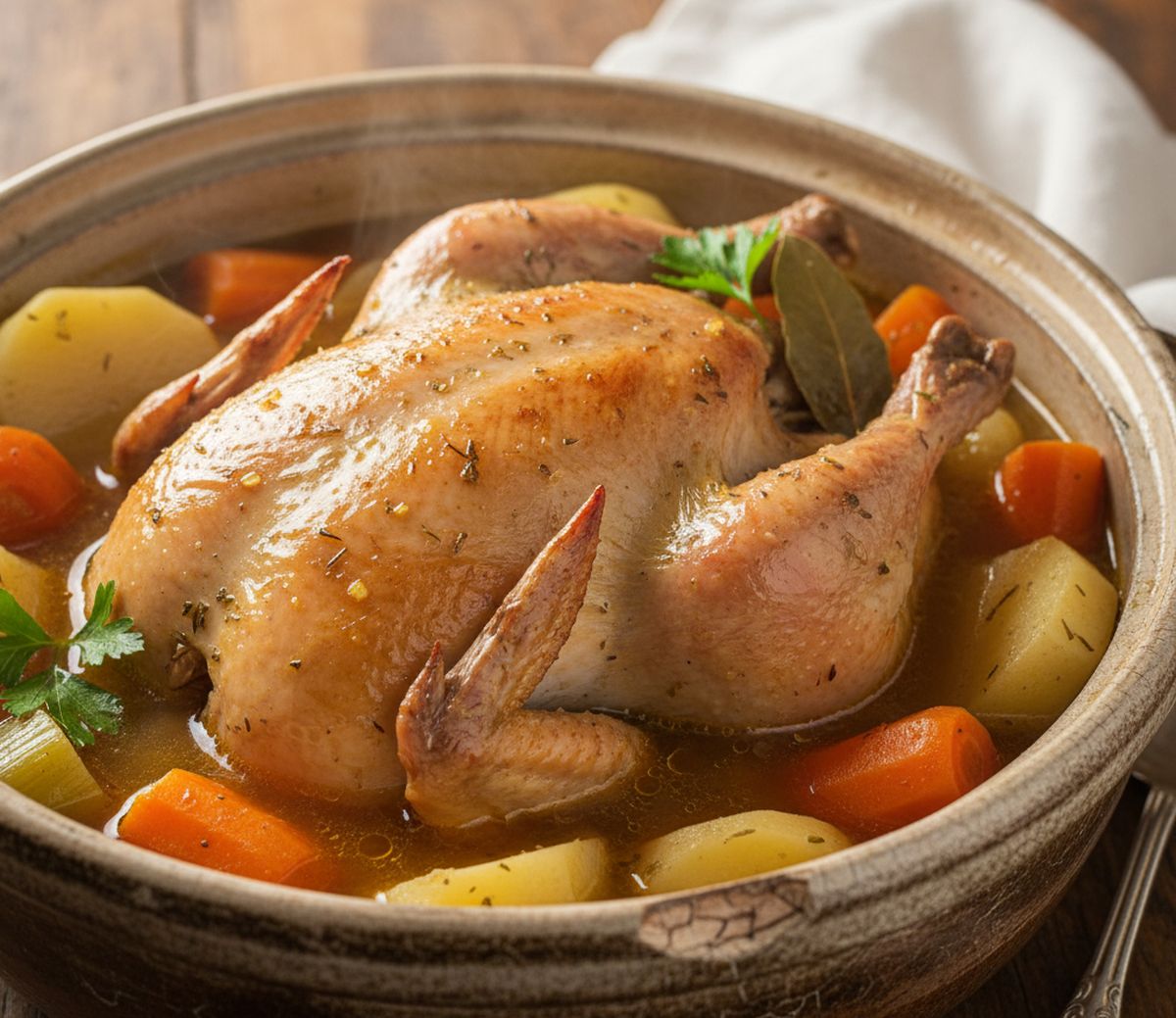 Recette de poule au pot façon grand-mère : le plat traditionnel qui réunit toute la famille