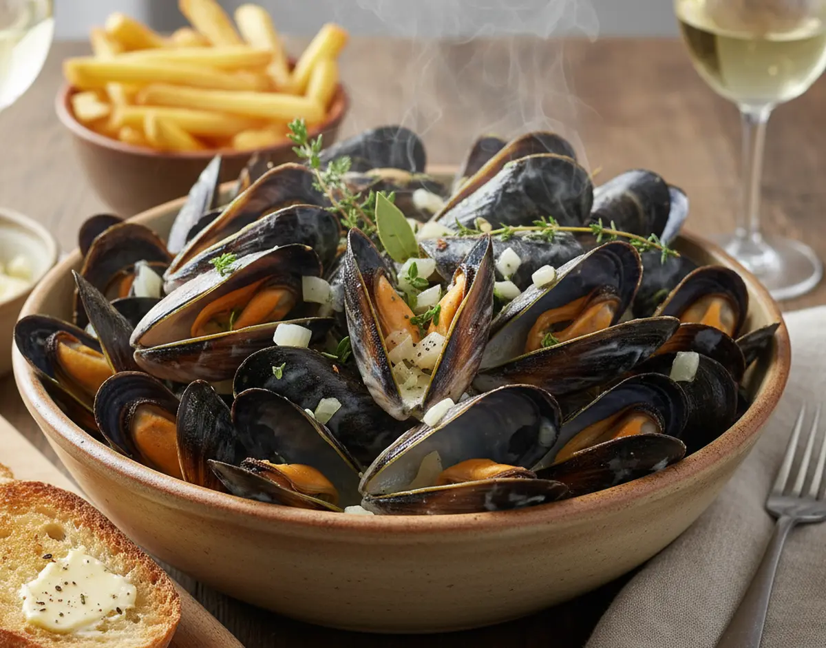 Moules marinières à la crème : recette facile et savoureuse