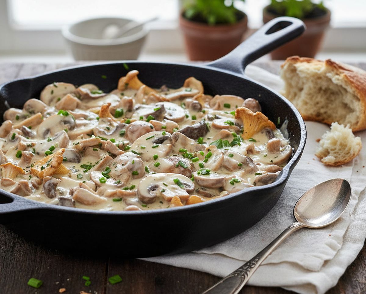 Poêlée de champignons à la crème fraîche : recette facile et délicieuse