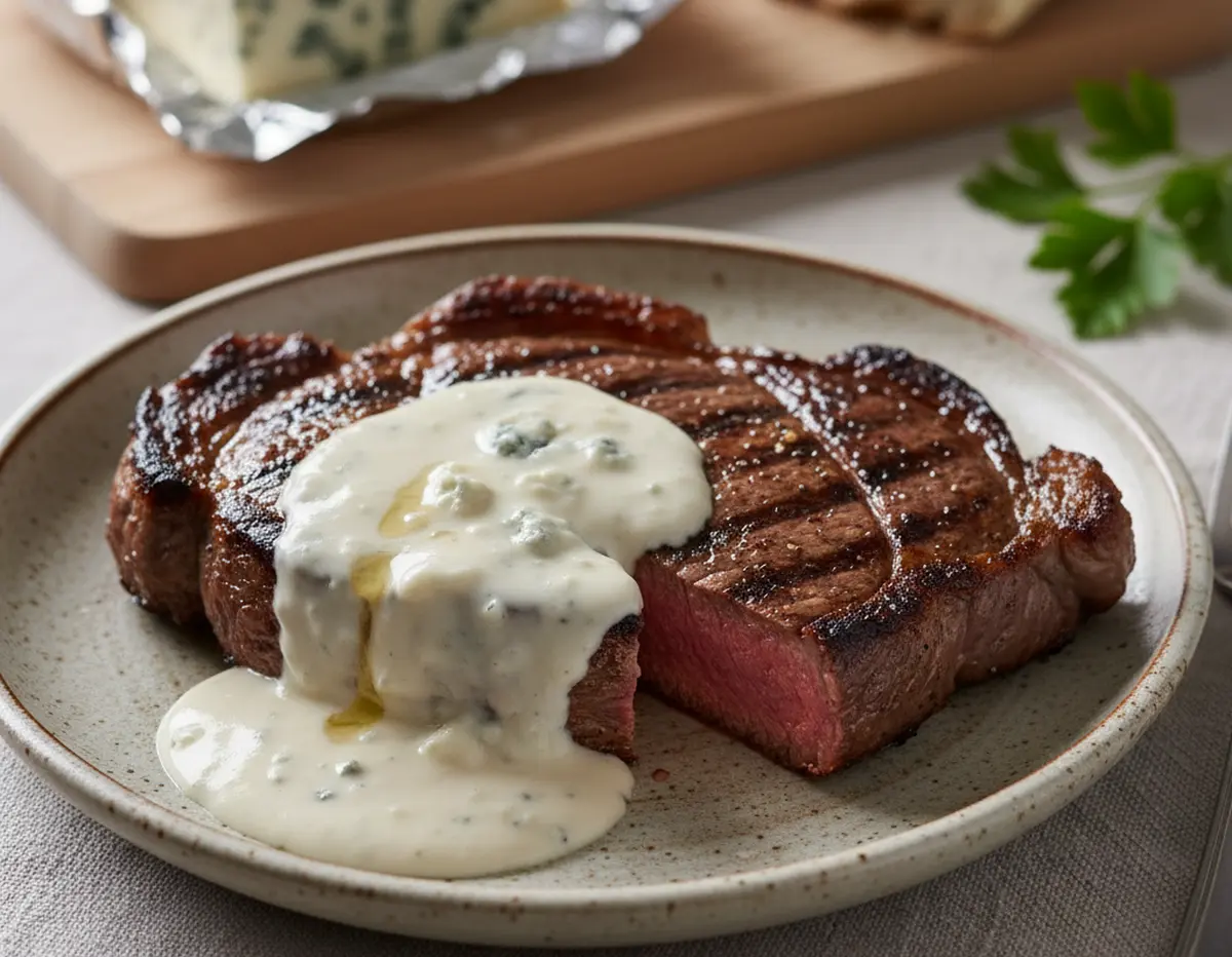 Steak sauce au roquefort recette facile et cuisson parfaite