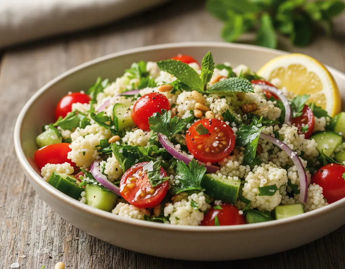 Taboulé de chou-fleur : recette facile et originale pour une salade fraîche et saine