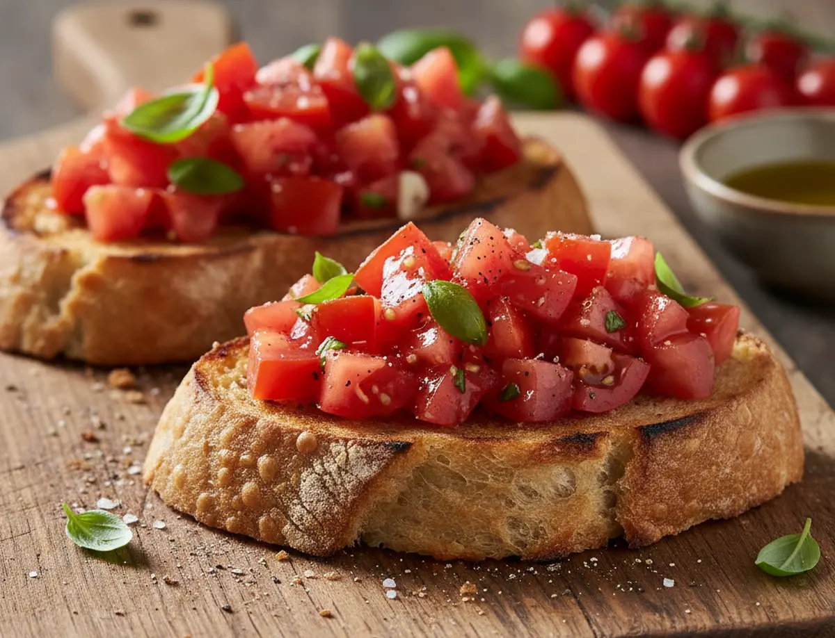 Bruschetta à la tomate et au basilic : recette authentique et croustillante pour l’apéritif