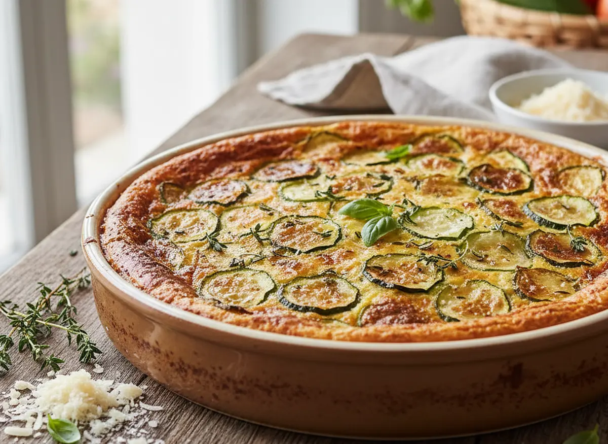 Clafoutis aux courgettes : recette salée facile et rapide